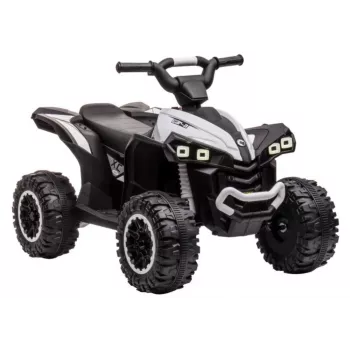 LEAN CARS HL568 Valge laste elektriauto maastikuauto – 12V 2x35W, EVA rattad, LED-tuled, MP3/USB/AUX (mudel 13558)