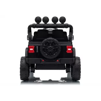 LEAN CARS Jeep Rubicon DK-JWR558 24V akutoitel lasteauto, must