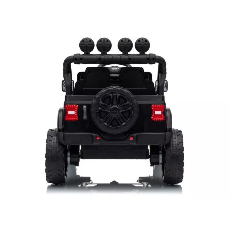 LEAN CARS Jeep Rubicon DK-JWR558 24V akutoitel lasteauto, must
