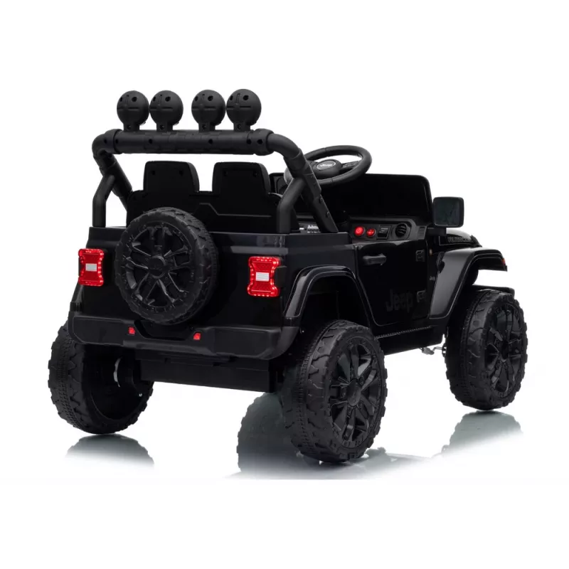LEAN CARS Jeep Rubicon DK-JWR558 24V akutoitel lasteauto, must