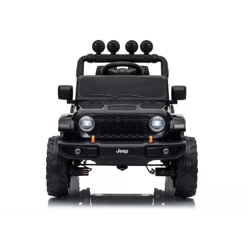 LEAN CARS Jeep Rubicon DK-JWR558 24V akutoitel lasteauto, must