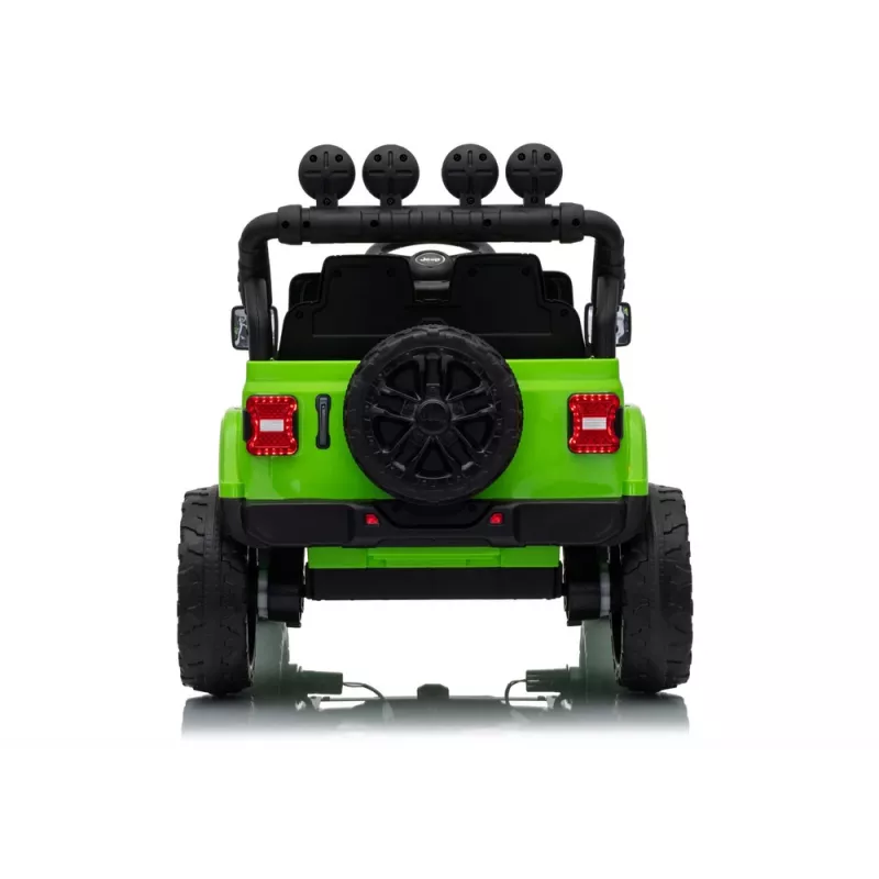 LEAN CARS Jeep Rubicon DK-JWR558 24V roheline akutoitega sõiduauto