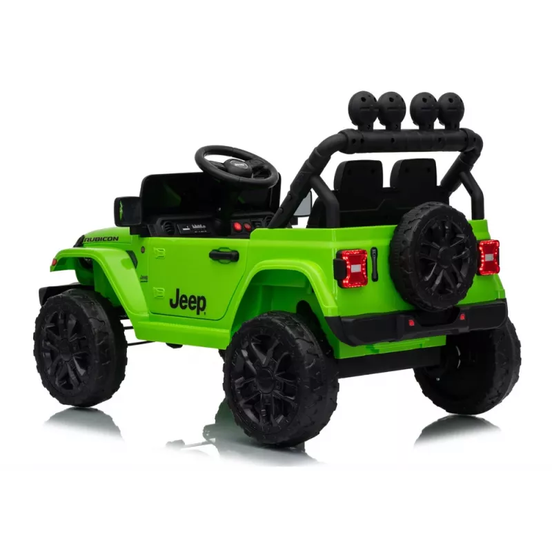 LEAN CARS Jeep Rubicon DK-JWR558 24V roheline akutoitega sõiduauto