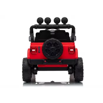 LEAN CARS Jeep Rubicon DK-JWR558 24V punane akutoitel sõiduk