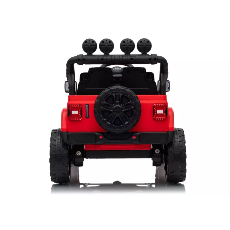 LEAN CARS Jeep Rubicon DK-JWR558 24V punane akutoitel sõiduk