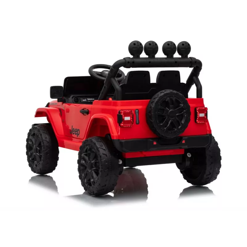 LEAN CARS Jeep Rubicon DK-JWR558 24V punane akutoitel sõiduk