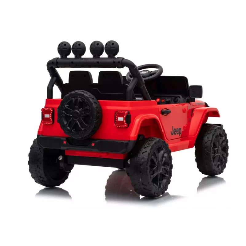 LEAN CARS Jeep Rubicon DK-JWR558 24V punane akutoitel sõiduk