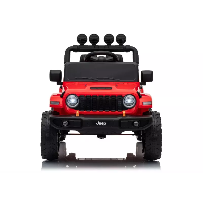 LEAN CARS Jeep Rubicon DK-JWR558 24V punane akutoitel sõiduk