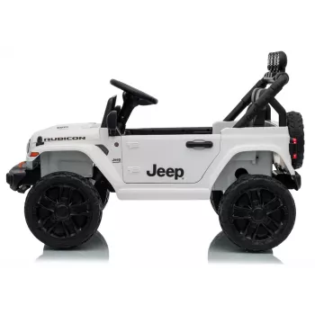 LEAN CARS Jeep Rubicon DK-JWR558 24V Valge patareitoitega sõiduk lastele