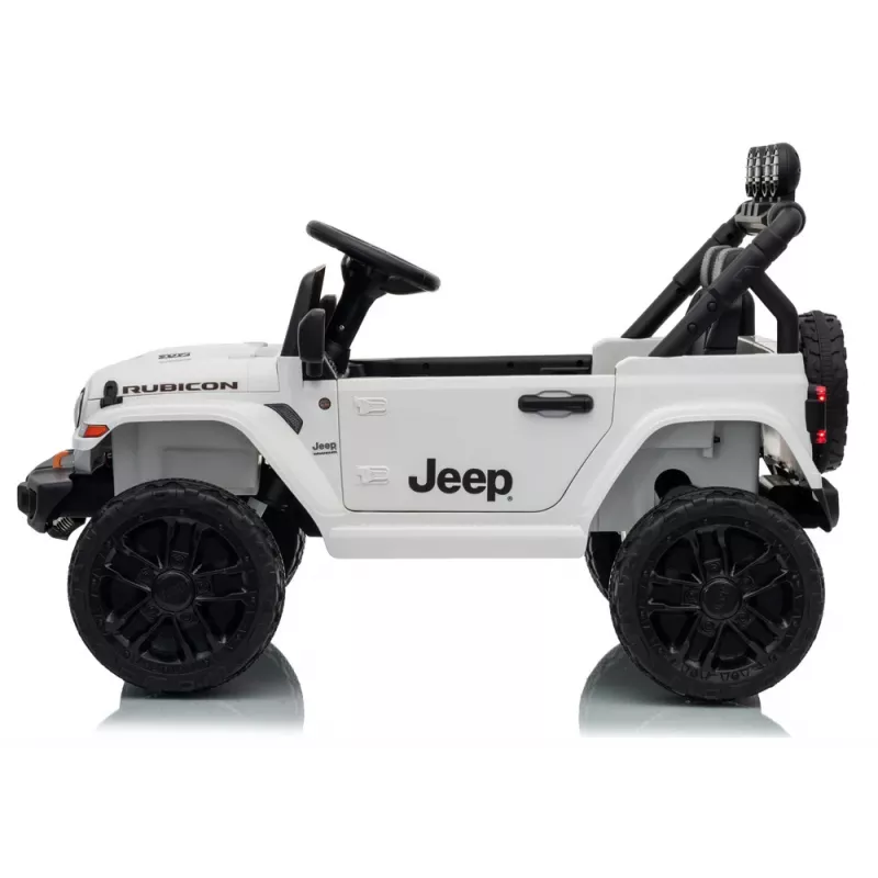 LEAN CARS Jeep Rubicon DK-JWR558 24V Valge patareitoitega sõiduk lastele