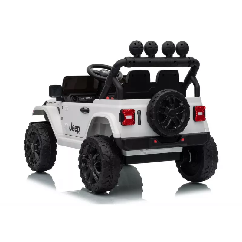 LEAN CARS Jeep Rubicon DK-JWR558 24V Valge patareitoitega sõiduk lastele