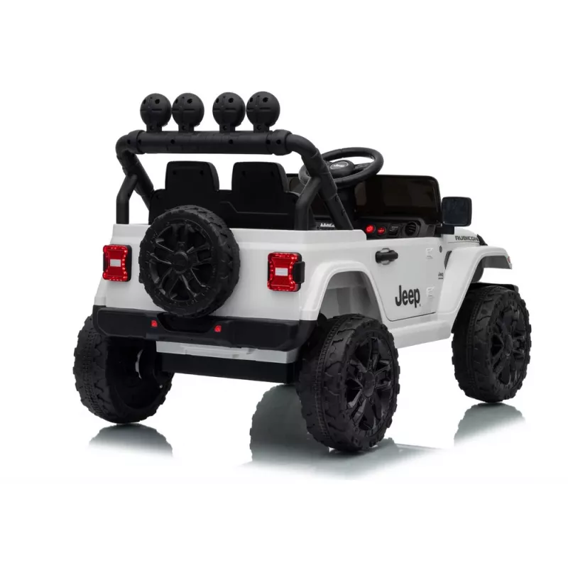 LEAN CARS Jeep Rubicon DK-JWR558 24V Valge patareitoitega sõiduk lastele