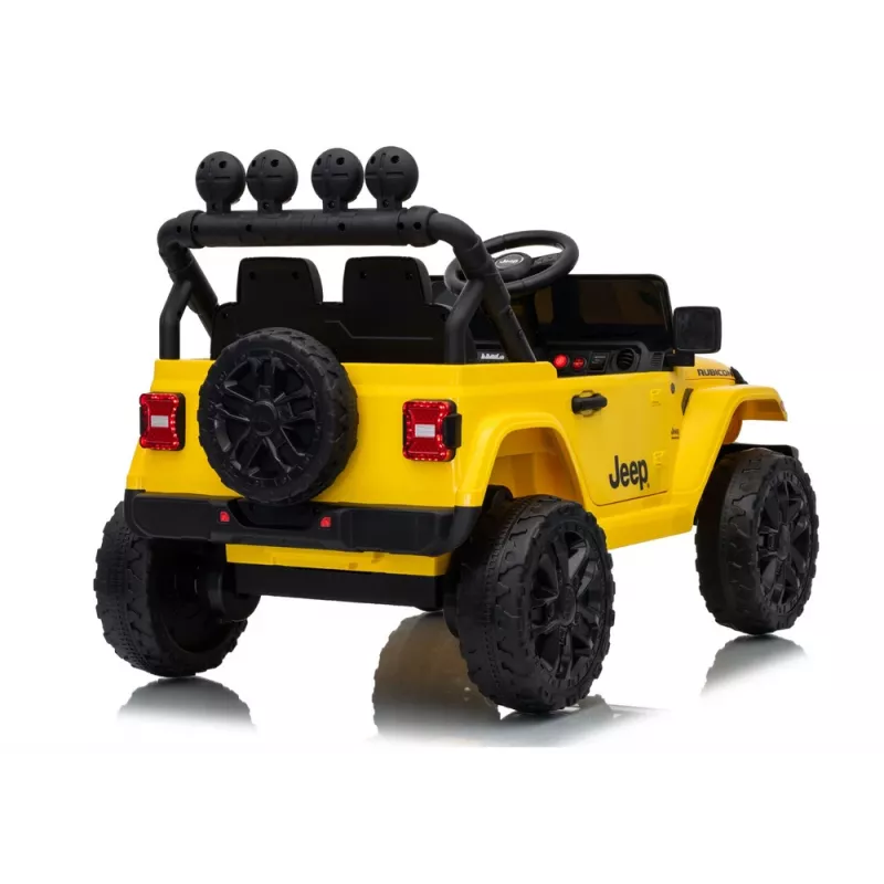 LEAN CARS Jeep Rubicon DK-JWR558 24V Kollane akuga sõiduk puldiga