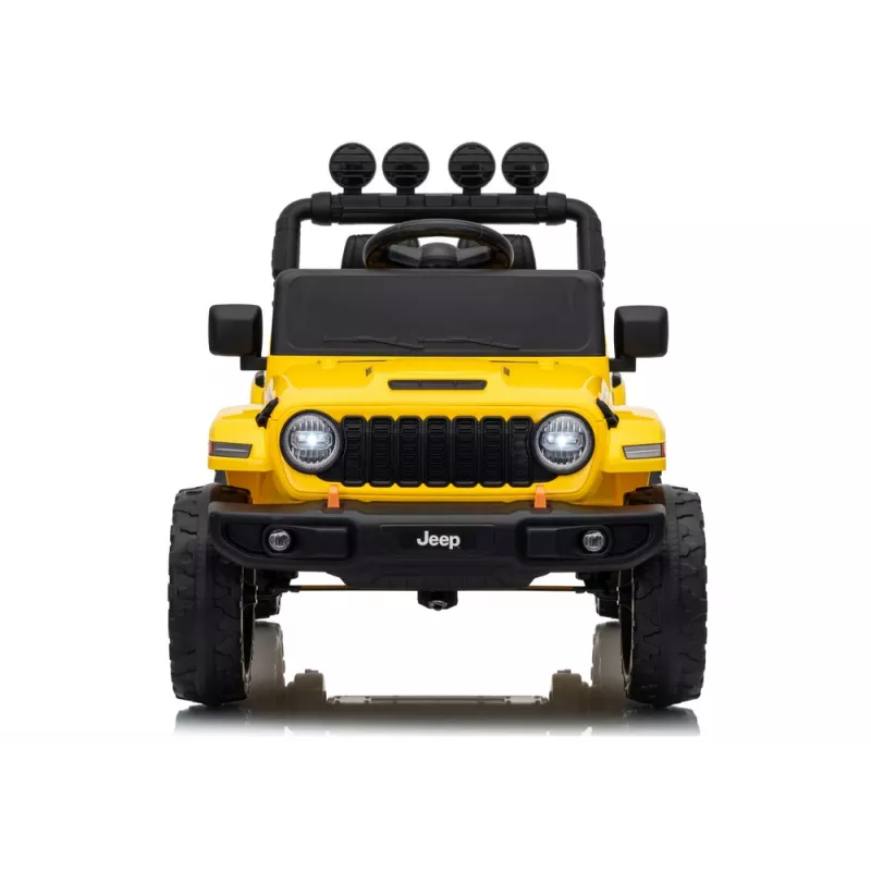 LEAN CARS Jeep Rubicon DK-JWR558 24V Kollane akuga sõiduk puldiga