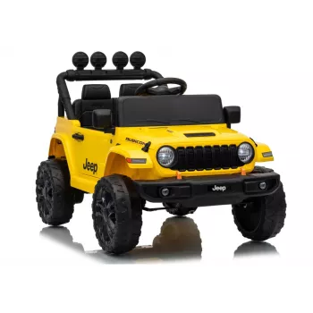 LEAN CARS Jeep Rubicon DK-JWR558 24V Kollane akuga sõiduk puldiga