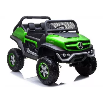 LEAN CARS Mercedes Unimog 12V elektriline laste sõiduauto roheline
