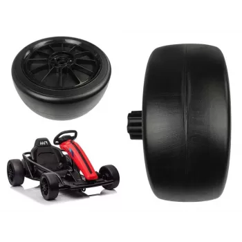 LEAN CARS Tagumine ratas Go Kart SX1968 jaoks - 250mm EVA vaht asendusratas (must)