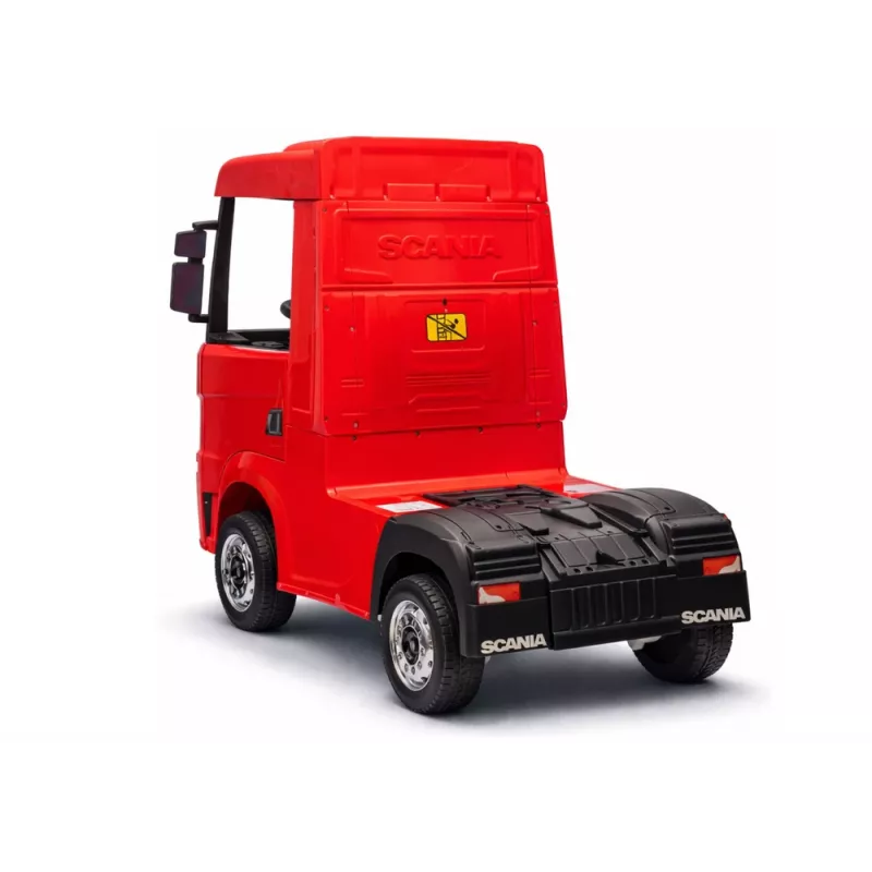 LEAN CARS Scania 500R HL698 12V elektriline sõiduauto 4x4 punane värvitud puldiga
