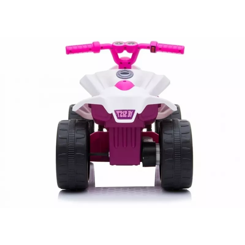 LEAN CARS TR1805 Electric Ride-On Quad White-Pink