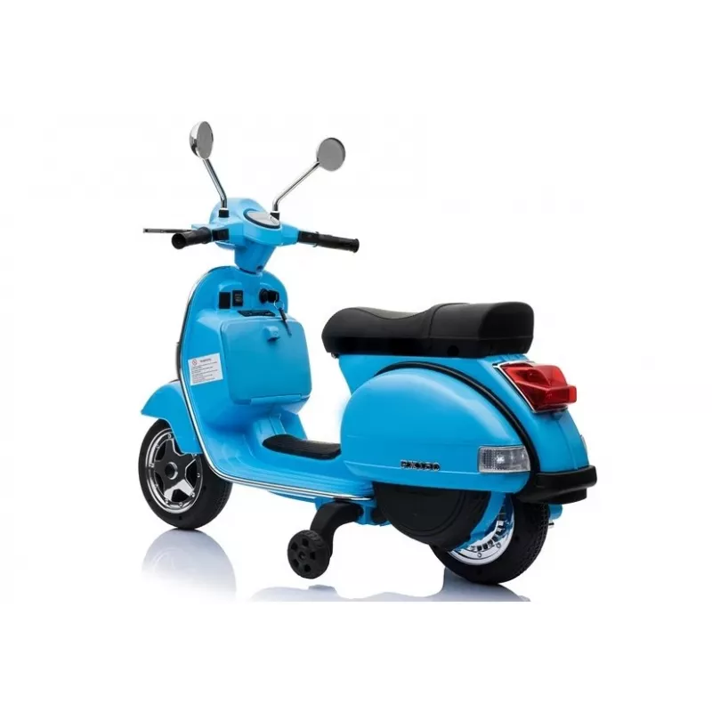 LEAN CARS Vespa Scooter Electric Ride On Motorcycle - Blue