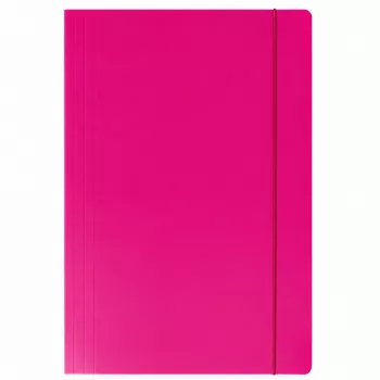 LEAN Pink Laminated Cardboard Folder with Elastic Band A4+ 300 gsm