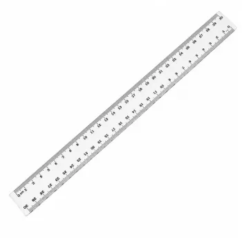 LEAN SCHOOL TAURUS plastikust joonlaud 30 cm – läbipaistev, murdumiskindel, meetermõõdustik
