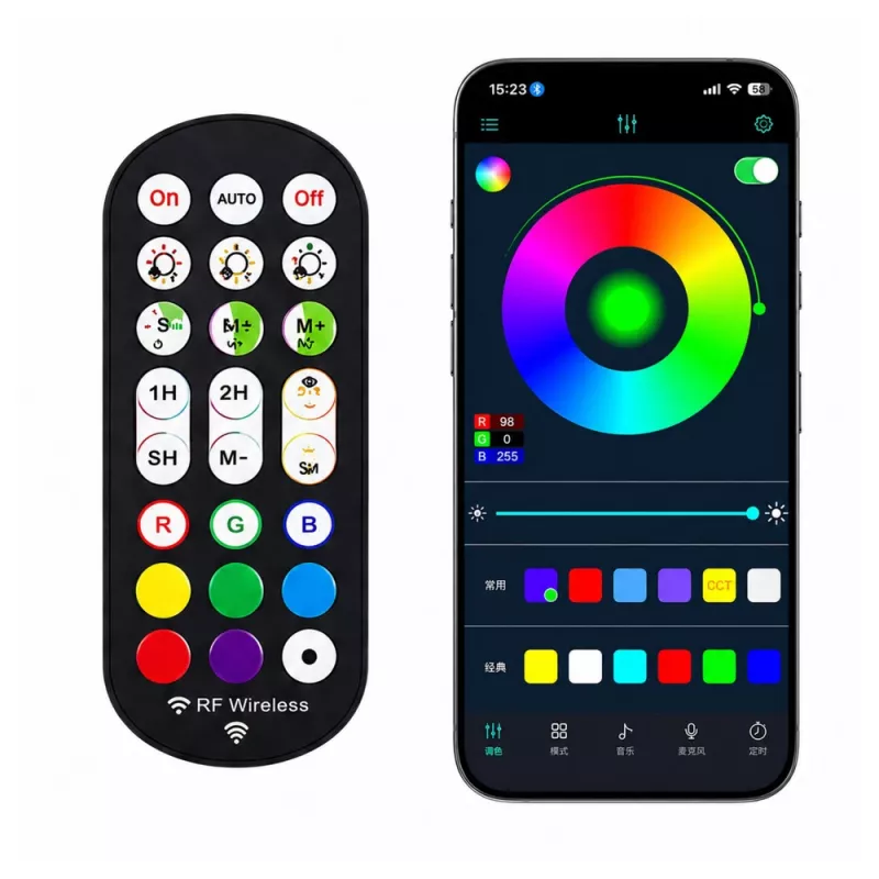 LEAN Smart põrandalambid värviliste RGB LED-tuledega, kaugjuhtimine ja rakendus, 125 cm, 2 tk