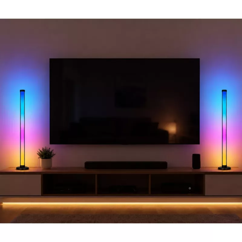 LEAN Smart põrandalambid värviliste RGB LED-tuledega, kaugjuhtimine ja rakendus, 125 cm, 2 tk