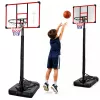LEAN SPORT korvpallirõngas mobiilne reguleeritav alus 200-305cm