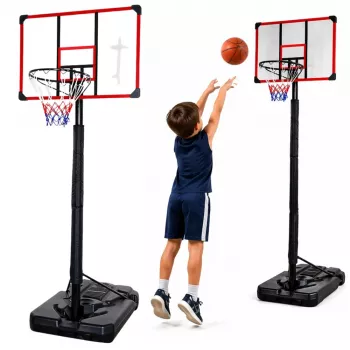 LEAN SPORT korvpallirõngas mobiilne reguleeritav alus 200-305cm
