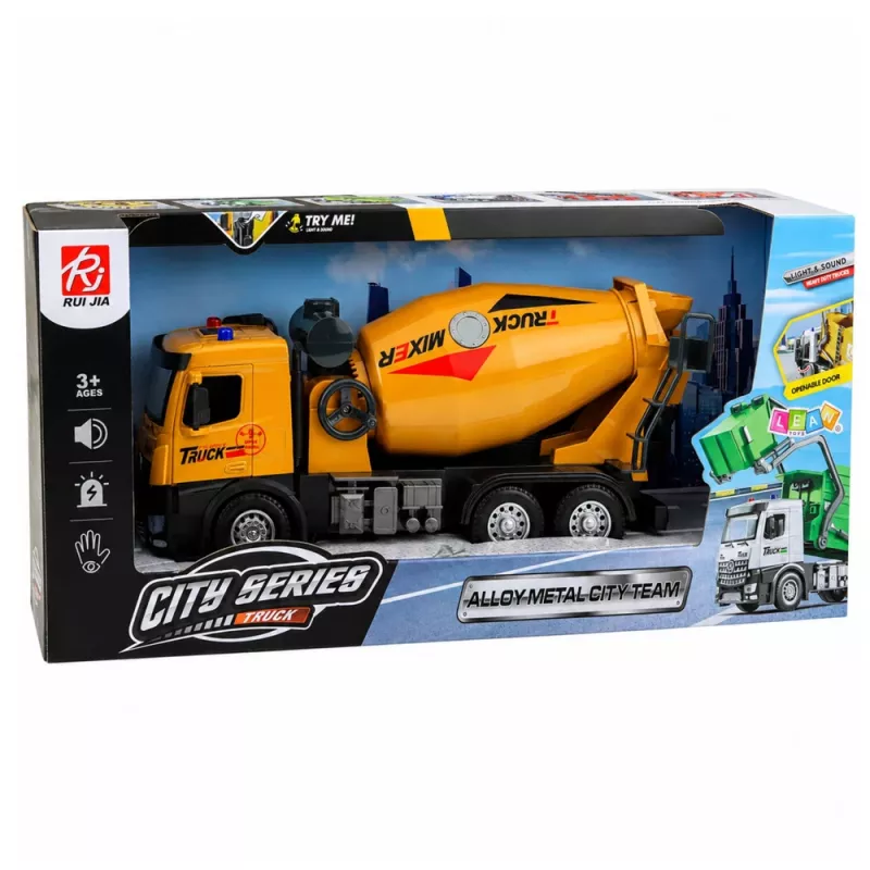 LEAN TOYS 1:12 RC betoonisegisti veok - metallkabiin, tuled, helid, 2.4GHz, 30m ulatus