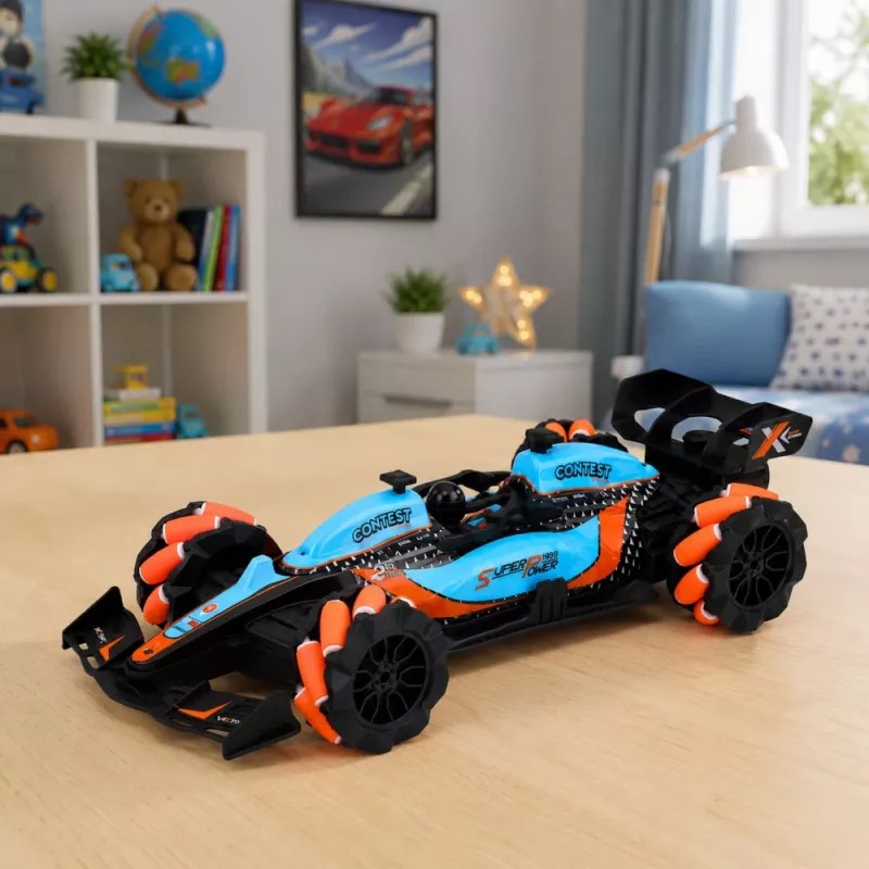 LEAN TOYS 1:14 4WD Kaugjuhitav trikiauto 360° pöörlemise ja LED-tuledega