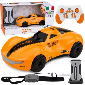 LEAN TOYS 1:16 2,4GHz 4WD RC driftiauto suitsuefekti, LED-tulede ja heliga, oranž