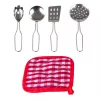 LEAN TOYS 15-osaline mänguköögi toiduvalmistamise komplekt lastele alates 3. eluaastast | Potid, pannid, riistad, taldrikud, tassid, lõikelaud ja mängutoit | Mitmevärviline ABS-plast | Rollimängu toiduvalmistamise mänguasi