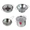 LEAN TOYS 15-osaline mänguköögi toiduvalmistamise komplekt lastele alates 3. eluaastast | Potid, pannid, riistad, taldrikud, tassid, lõikelaud ja mängutoit | Mitmevärviline ABS-plast | Rollimängu toiduvalmistamise mänguasi