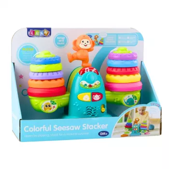 LEAN TOYS 23009 Interaktiivne hariv ahvikaal lastele - 20 klotsi, helid ja meloodiad
