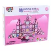 LEAN TOYS 25282 magnetilised ehitusklotsid vitraažakna komplekt roosade markeritega, 126 osa, loov kunstimänguasi