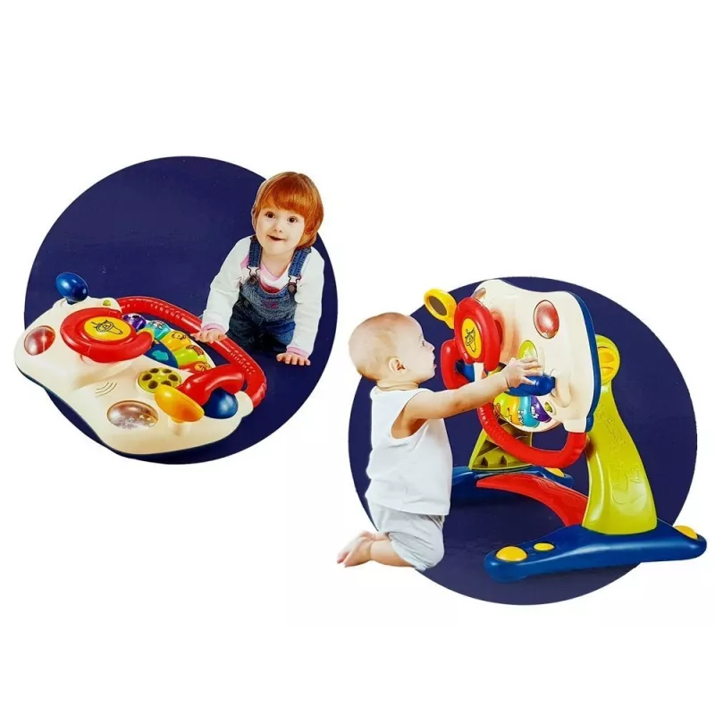 LEAN TOYS 3-in-1 Interaktiivne beebikäru Beebi rool Helid Meloodiad Loomad