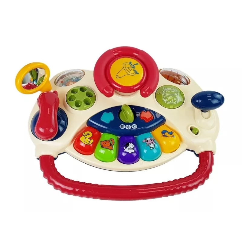 LEAN TOYS 3-in-1 Interaktiivne beebikäru Beebi rool Helid Meloodiad Loomad