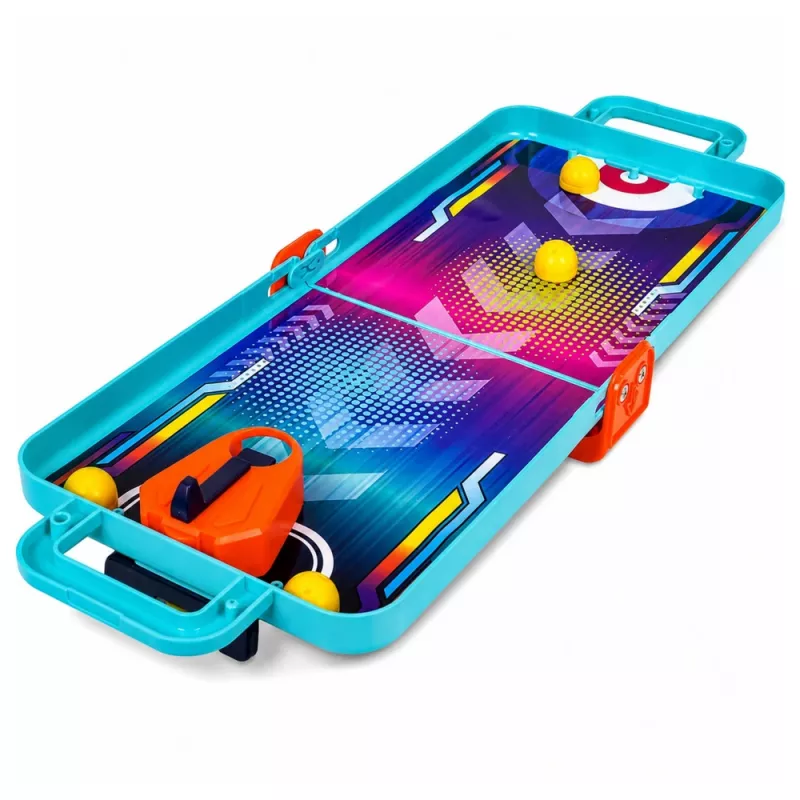 LEAN TOYS 3-in-1 miniarkaadmäng – kaasaskantav lauakorvpall, flipper ja bowling (mitmevärviline)