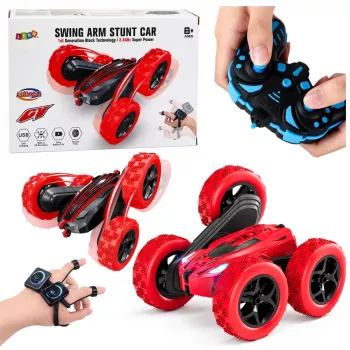 LEAN TOYS 360° žestiga juhitav RC trikiauto punane