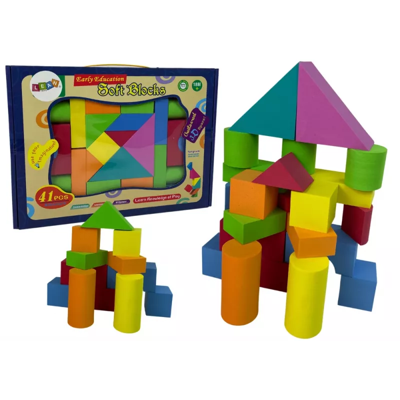 LEAN TOYS 41-osaline ehitusvahtplokid lastele