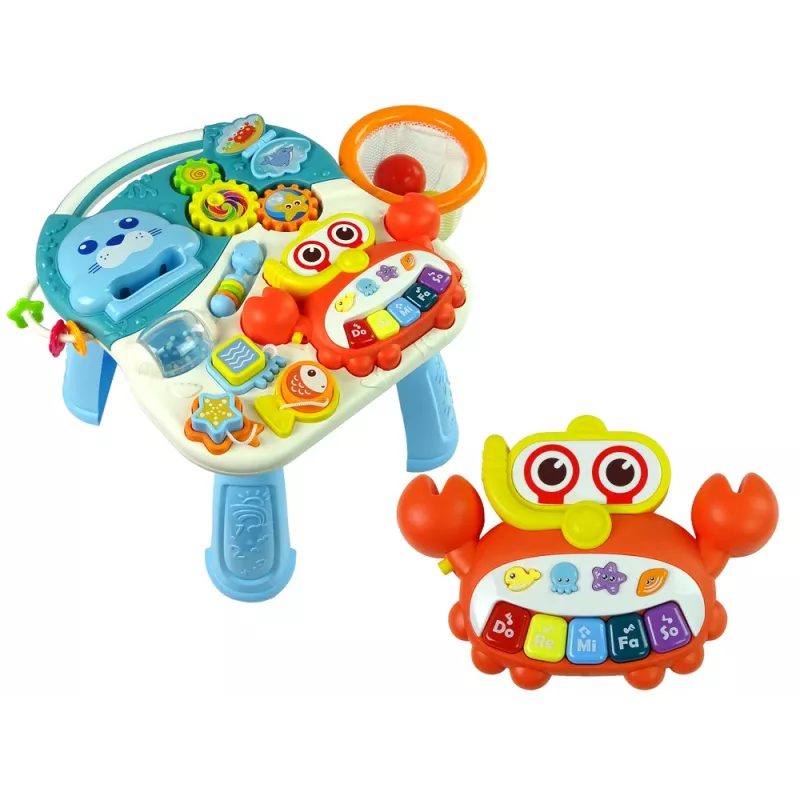 LEAN TOYS 4in1 Käru Õppelaud Tõukeratas Jalgratas Beebile Sinine