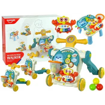 LEAN TOYS 4in1 Käru Õppelaud Tõukeratas Jalgratas Beebile Sinine