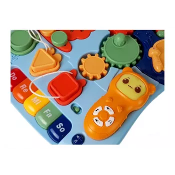 LEAN TOYS 7589 Interaktiivne lükkamis-käimistugi lauapaneel, 2-in-1 beebi tegevuskäimistugi tulede, helide ja hariva paneeliga