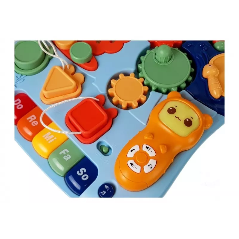LEAN TOYS 7589 Interaktiivne lükkamis-käimistugi lauapaneel, 2-in-1 beebi tegevuskäimistugi tulede, helide ja hariva paneeliga