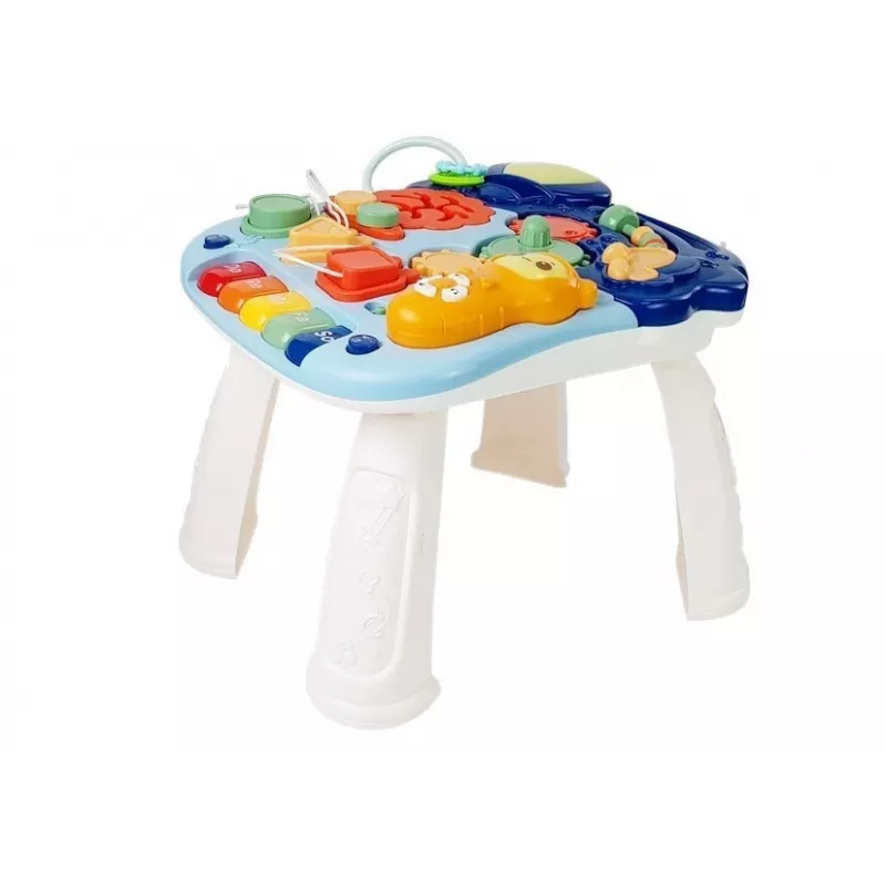 LEAN TOYS 7589 Interaktiivne lükkamis-käimistugi lauapaneel, 2-in-1 beebi tegevuskäimistugi tulede, helide ja hariva paneeliga