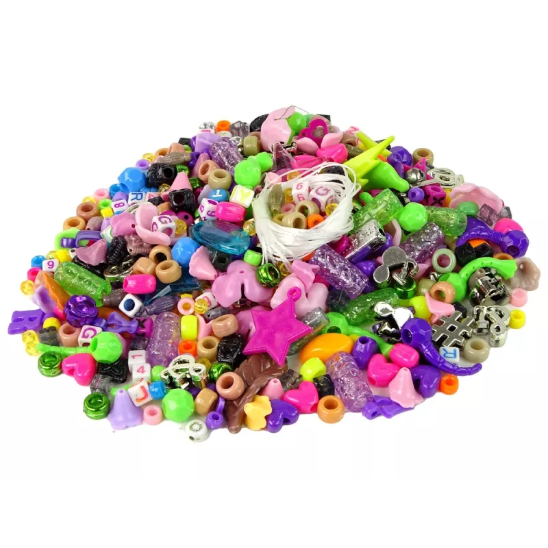 LEAN TOYS Värviliste helmeste komplekt DIY ehete valmistamiseks