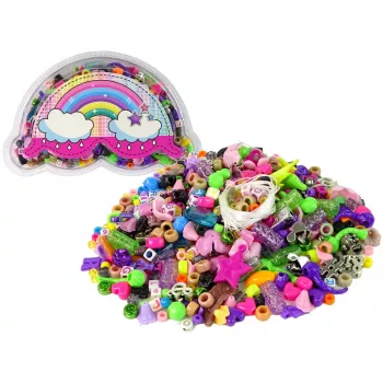LEAN TOYS Värviliste helmeste komplekt DIY ehete valmistamiseks