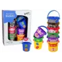 LEAN TOYS Värviliste ämbrite komplekt loomadega - püramiid